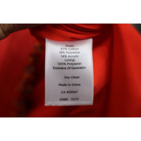 Talbots Orange Clay Tweed Sleeveless Dress-Size 16-Pockets-Lined-Office - Picture 8 of 12